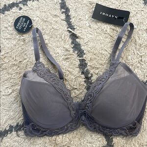 Natori Women's Gray Lace Bra